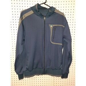 Kuhl Men's Trak Jacket Mountains Hike Camp Climb Outdoors Stripe Blue Gray Large